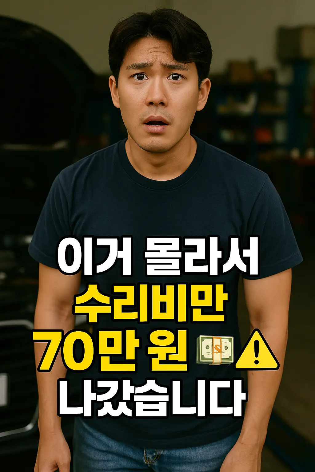 셀프 차량 정비를 준비하는 남성의 모습